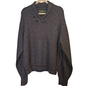 Filson mens sweater, gray merino wool,  XL. #876